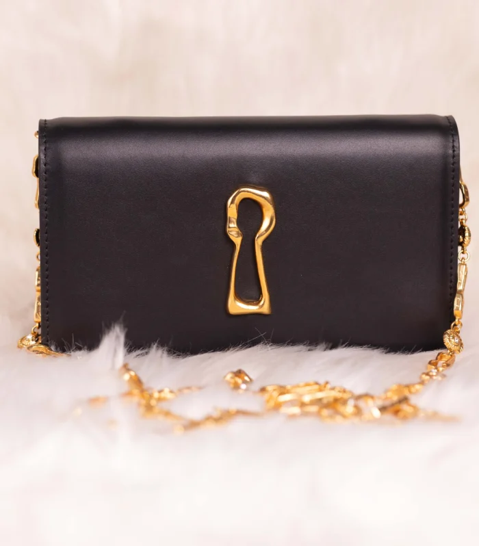 Schiaparelli Iconic Black Premium Leather Handbag