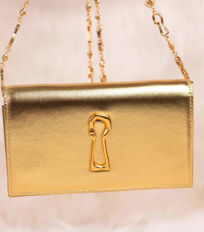 Schiaparelli Premium Edition Golden Leather Handbag