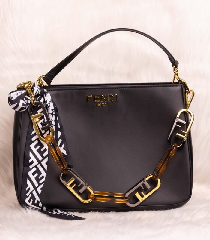 Luxury Black FENDI-Inspired Stylish Handbag 